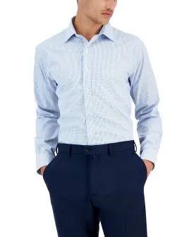 Brooks Brothers Men's Blue Plaid Regular Fit No Iron Dress Shirt