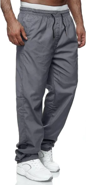Comdecevis Mens Casual Pants Drawstring Joggers Sweatpants with Pockets Loose Fit Cargo Pants