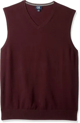 Cutter & Buck Men's Cotton-Rich Lakemont Anti-Pilling V-Neck Sweater Vest