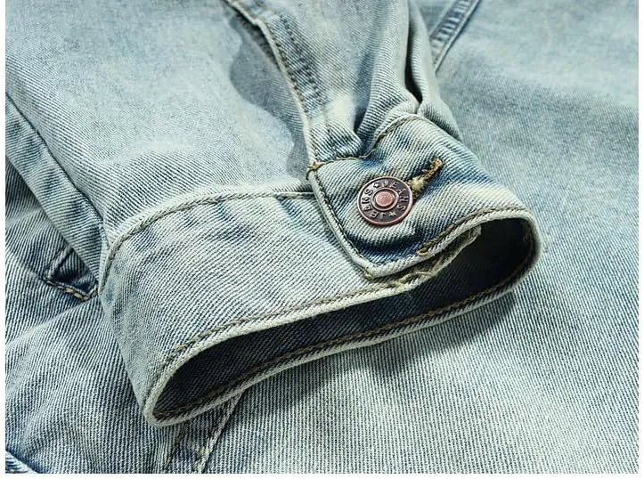 Denim Fairy Grunge Hoodies for Men Casual Long Sleeve Hooded Pullover with Side Pockets Oversized Swearshirt