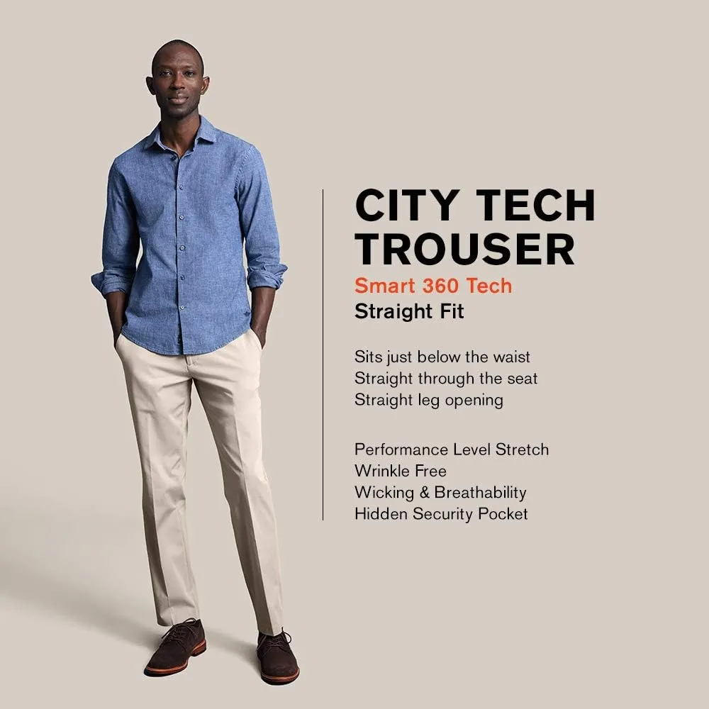 Dockers Men's City Trouser Straight Fit Smart 360 Tech Pants