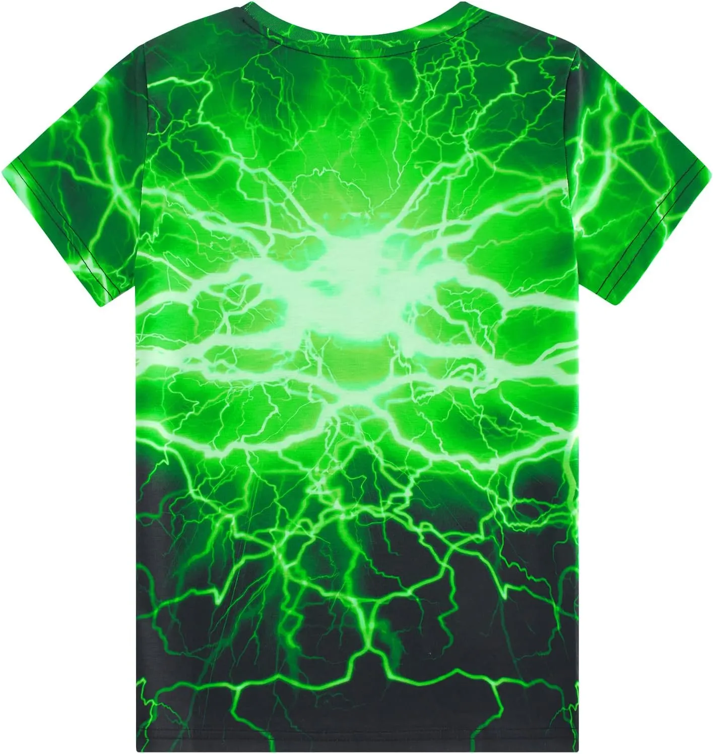 Funnycokid Boys Girls Shirts Graphic T-Shirt Neon Clothes Kids Novelty Youth Short Sleeve Animal Print Tees 4-16 Years