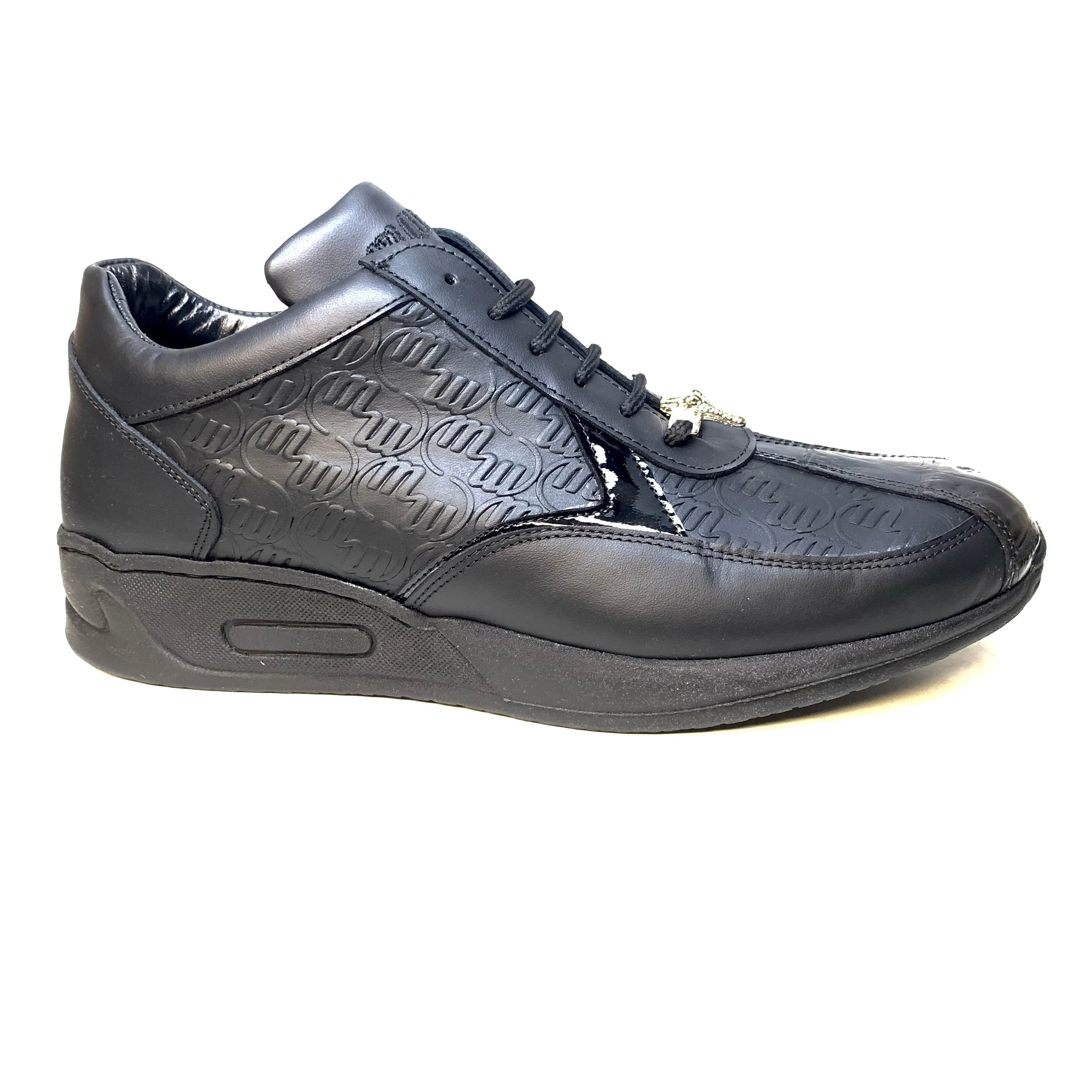 Mauri M770 Black Crocodile Nappa Leather Sneakers
