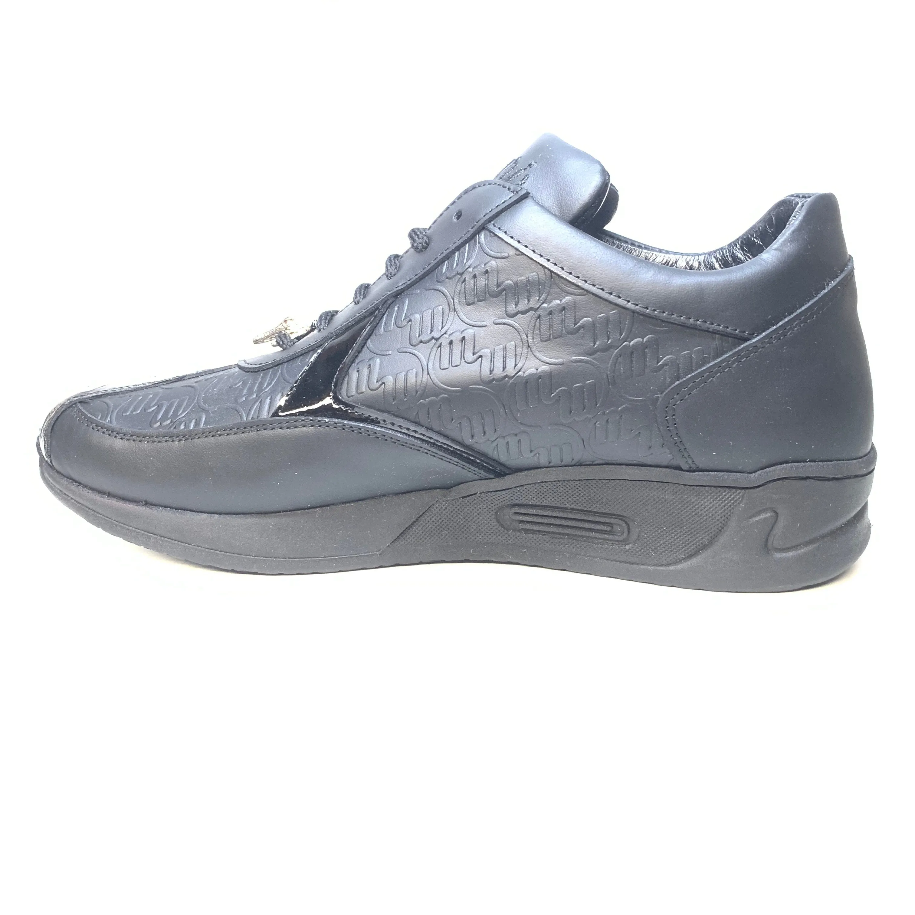 Mauri M770 Black Crocodile Nappa Leather Sneakers