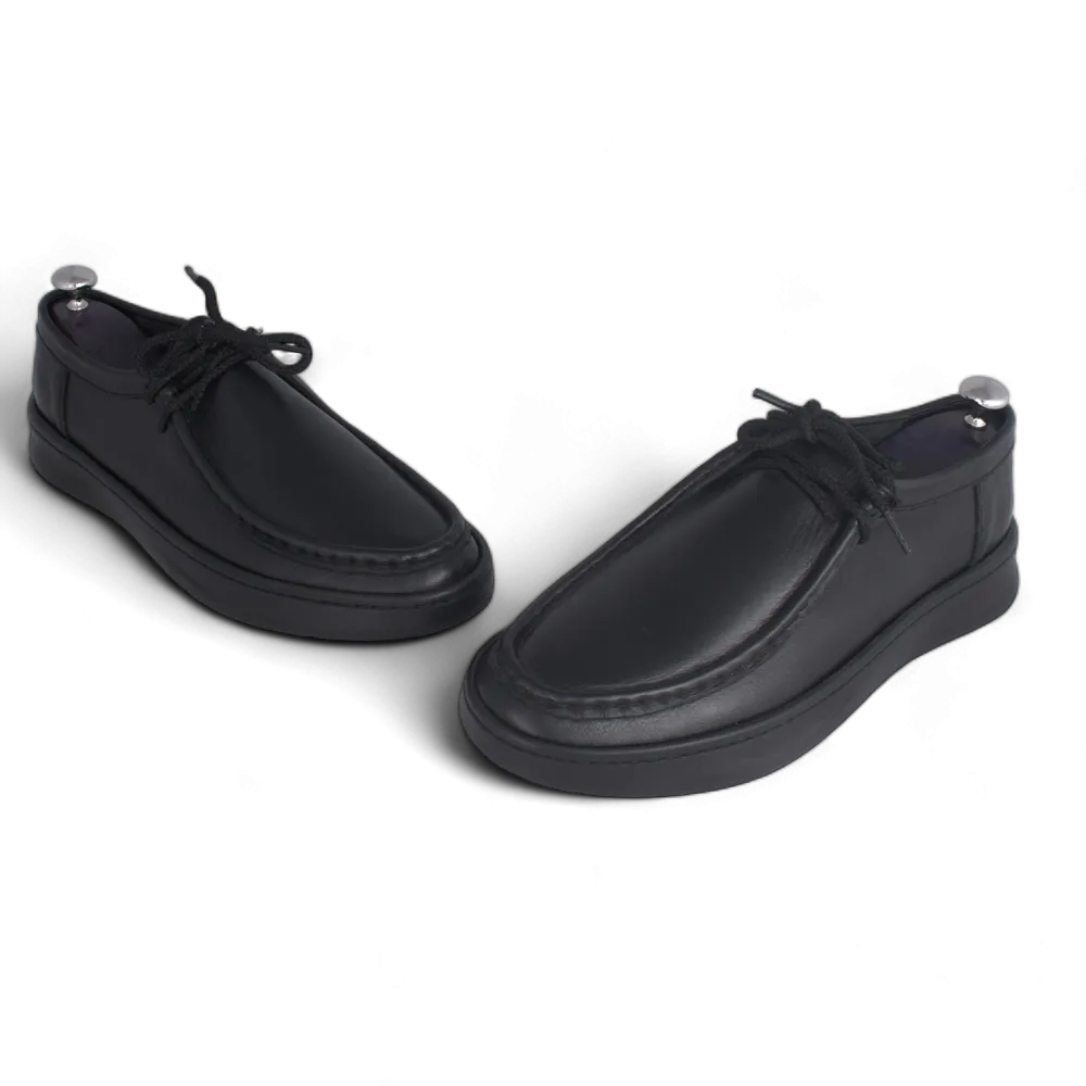 Medical casual shoe / 100% nubuck genuine leather / black color -8751