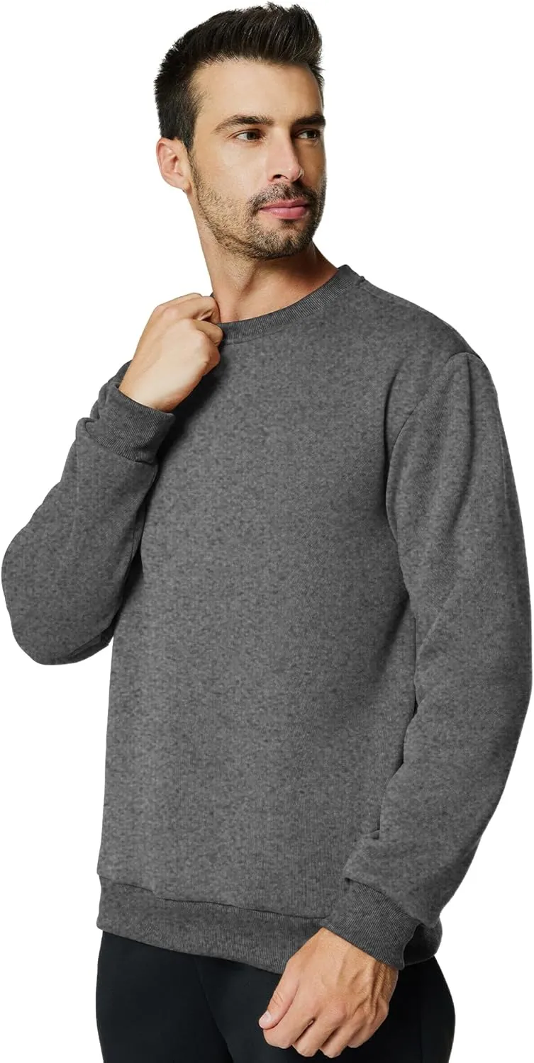 Men's Crewneck Sweatshirt Casual Long Sleeve Sweat Shirts Athletic Fleece Basic Pullover Shirts