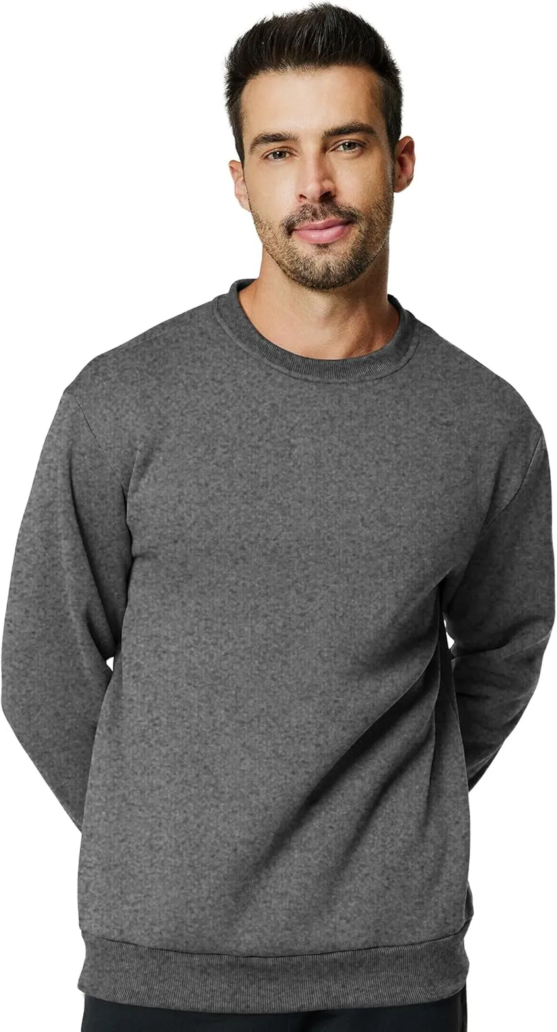 Men's Crewneck Sweatshirt Casual Long Sleeve Sweat Shirts Athletic Fleece Basic Pullover Shirts