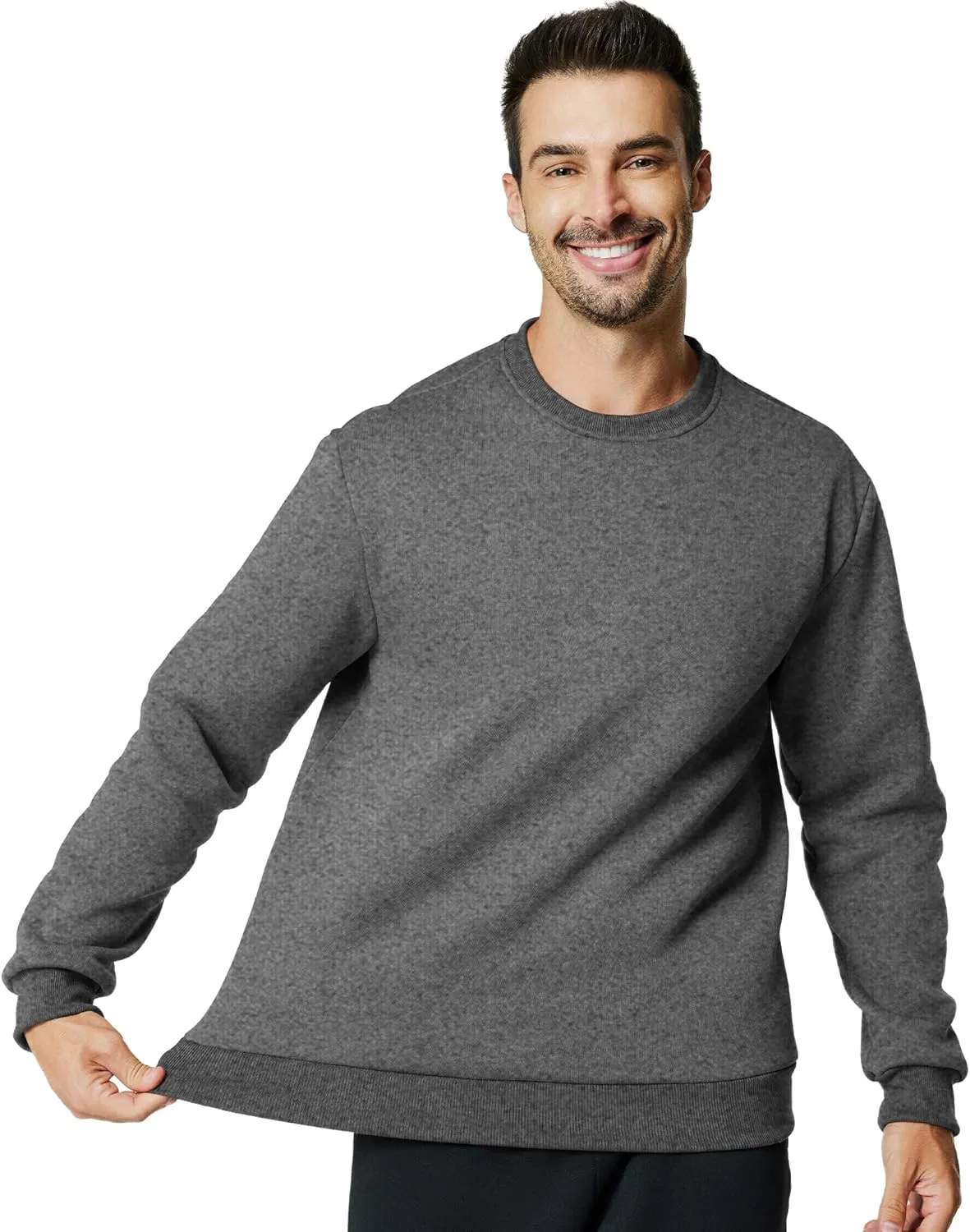 Men's Crewneck Sweatshirt Casual Long Sleeve Sweat Shirts Athletic Fleece Basic Pullover Shirts