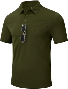 MoFiz Men's Polo Shirts Short Sleeve Lightweight Quick Dry Fit Polo Golf Summer Solid Athletic T-Shirts