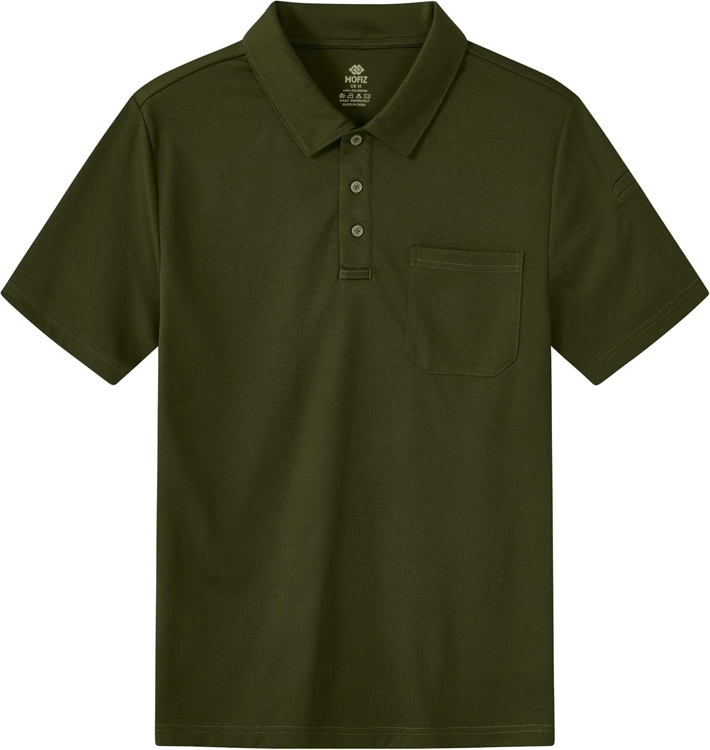 MoFiz Men's Polo Shirts Short Sleeve Lightweight Quick Dry Fit Polo Golf Summer Solid Athletic T-Shirts