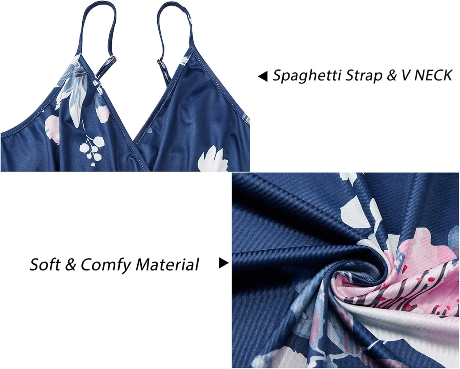 Newshows Women Summer 2025 Maxi Dress Vacation Floral Spaghetti Strap Spring Casual Boho Split Beach Long Flowy Sundress