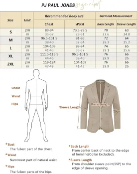 PJ PAUL JONES Men's Casual Knit Blazer Suit Jackets Two Button Lightweight Unlined Sport Coat