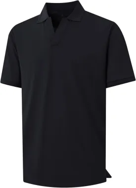 VEBOON Mens V Neck Polo Shirts Short Sleeve Lightweight Business Collared Shirts Performance Golf Polo Shirts for Men