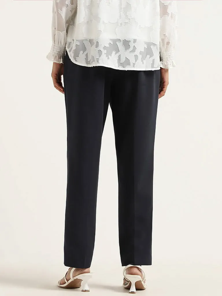 Wardrobe Plain Navy Trousers