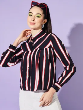 Women Boxy Striped Casual Shirt