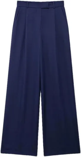 Women Solid Zipper Fly Straight Vintage High Waist Trousers Business Casual Pants