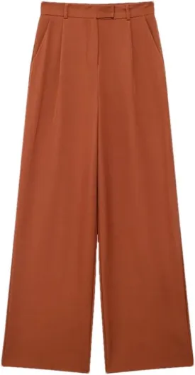 Women Solid Zipper Fly Straight Vintage High Waist Trousers Business Casual Pants