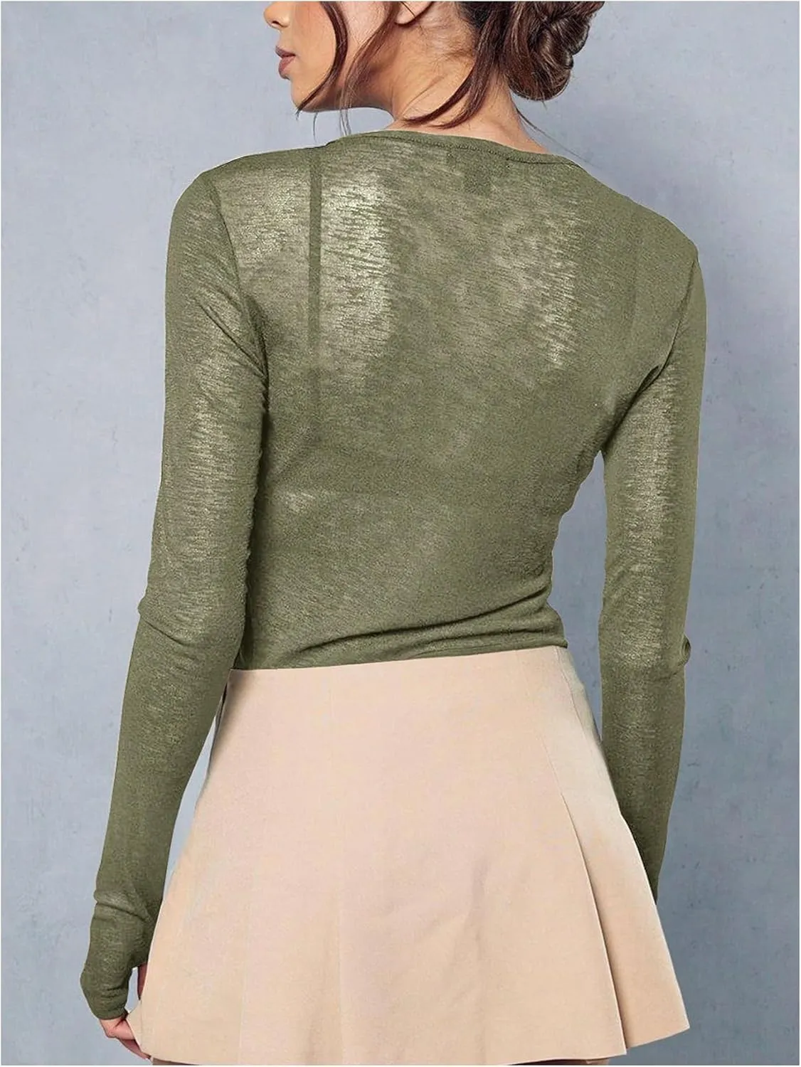 Women's Sheer Mesh Long Sleeve T Shirts Boat Neck Slim Fit Tee Tops Going Out See Through Shirts