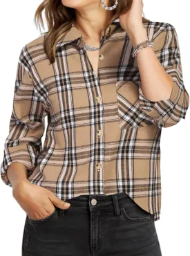 Zeagoo Womens Plaid Shirts Cotton Classic Long Sleeve Button Down Collared Casual Tops Lightweight Autumn Blouses